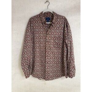 Vintage Towncraft Shirt Mens xl Geometric Button Up  JC Penney wrinkle free